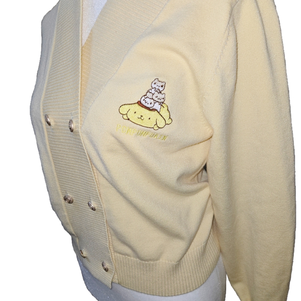 Pompompurin Cardigan with Cute Embroidery